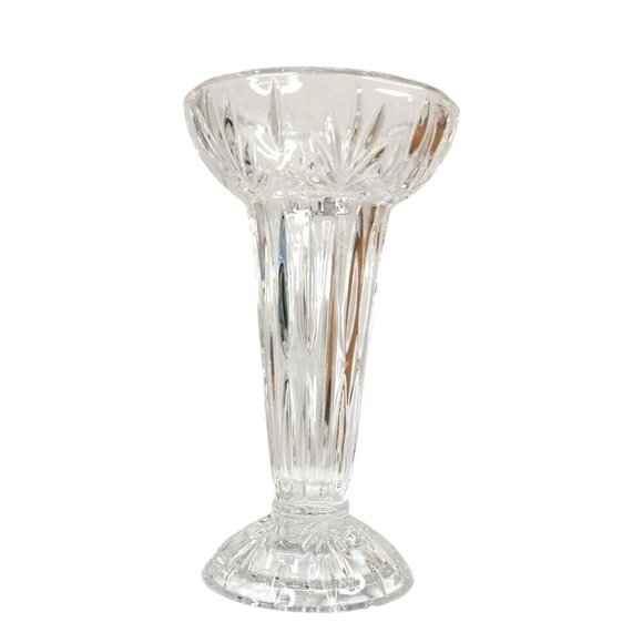 Princess House Lead Crystal Candle Holder / Bud Vase. Made in Germany 8 inch tal - Picture 4 of 10